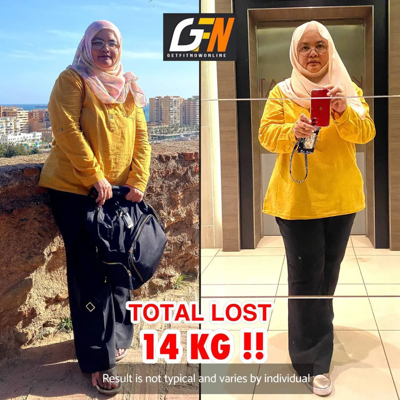 Peserta turun 14kg