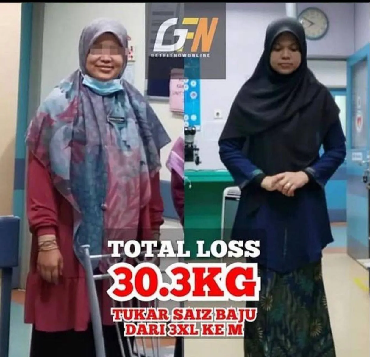 Peserta turun 30.3kg, tukar saiz baju dari 3XL ke M