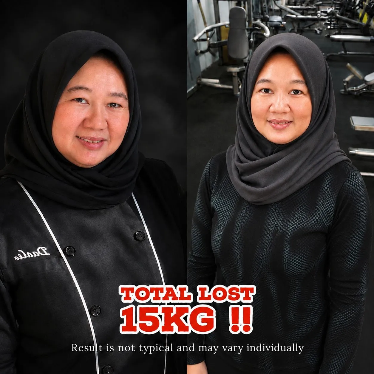 Peserta turun 15kg